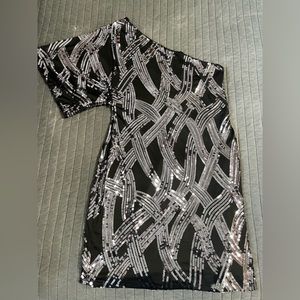 Black mini party dress